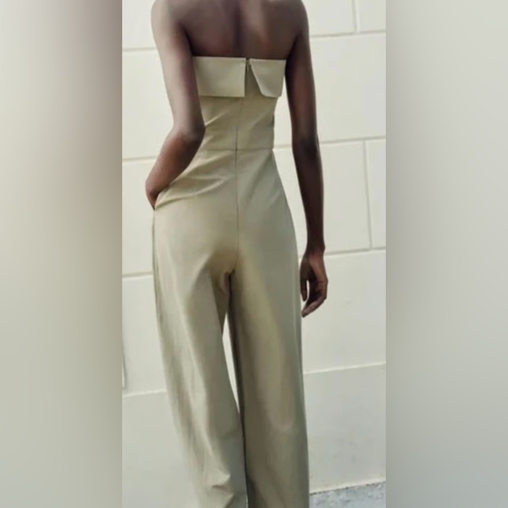 NWT Zara Elegant Strapless Jumpsuit - Picture 4 of 10